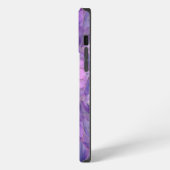 Etherele Amethist Stroom Elegante Abstract Paarse iPhone Hoesje (Linkerkant)