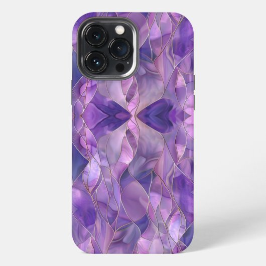 Etherele Amethist Stroom Elegante Abstract Paarse iPhone Hoesje (Achterkant)