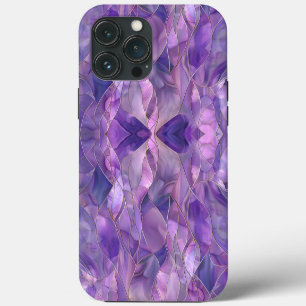 Etherele Amethist Stroom Elegante Abstract Paarse iPhone 13 Pro Max Hoesje