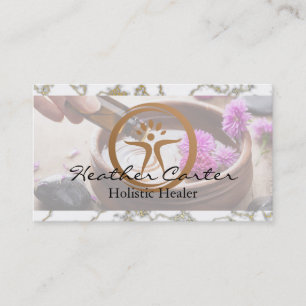Etherele aroma-olie gieten Day Spa-logo Visitekaartje