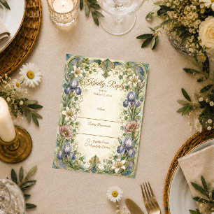 Etherele Art Nouveau Botanische Romantische Bruilo RSVP Kaartje