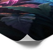 Etherele Bioluminescente Flora en Kosmische Soever Poster (Hoek)
