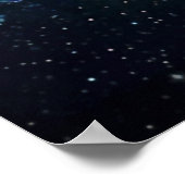Etherele Blauwe Kosmische Boom Des Levens Gloeiend Poster (Hoek)