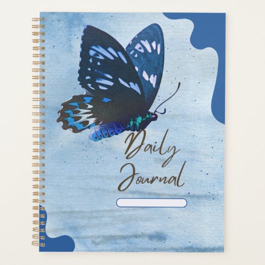 Etherele Blauwe Vlinder & Waterverf Esthetiek Planner (Voorkant)