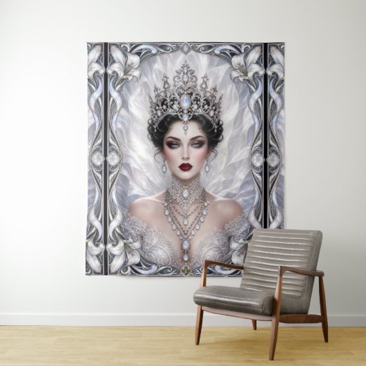 Etherele Blik van Iskra Vasilia Himmelse Regalia Wandkleed (In situ)