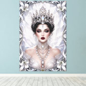 Etherele blik van Iskra Vasilia in hemelse regalia Canvas Afdruk (Insitu (Houten vloer))