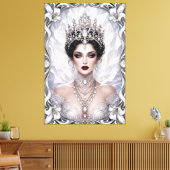 Etherele blik van Iskra Vasilia in hemelse regalia Canvas Afdruk (Insitu (Woonkamer))