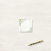 Etherele bloemrand gepersonaliseerde plakbriefjes post-it® notes (Op bureau)