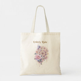 Etherele Bloemrijke Mandala in Zachte Pastel Elega Tote Bag