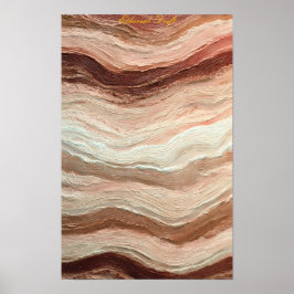 Etherele Drift - Zachte neutrale abstracte kunst Poster