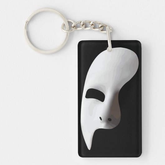 Etherele elegantheid: griezelig fantoommasker sleutelhanger (Voorkant)