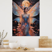Etherele Elegantie Sprookjesposter Poster (Keuken)