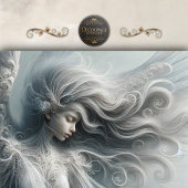 Etherele engel portret decoupage tissuepapier