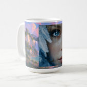 Etherele engelportret koffiemok (Voorkant links)