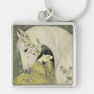 Etherele Equine Maanlichte Droom Sleutelhanger