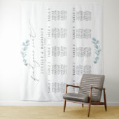 Etherele Eucalyptus Bruiloft Zitplaatsen/Tafel Pla Wandkleed (In situ)