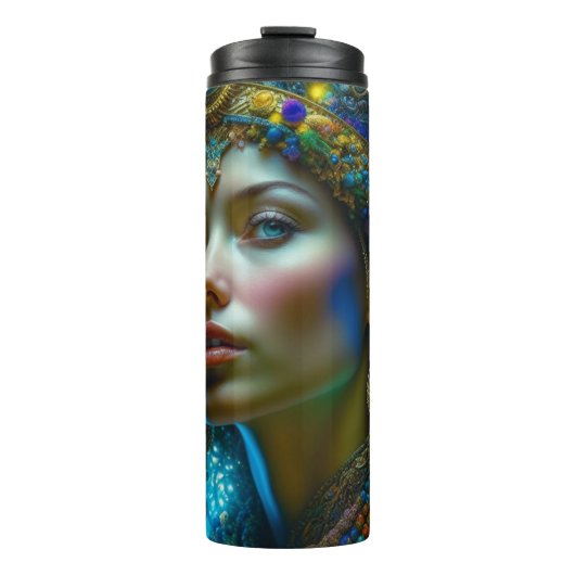 Etherele Fantasie Kunst Prinses Krijger Schoon   Thermosbeker (Voorkant)