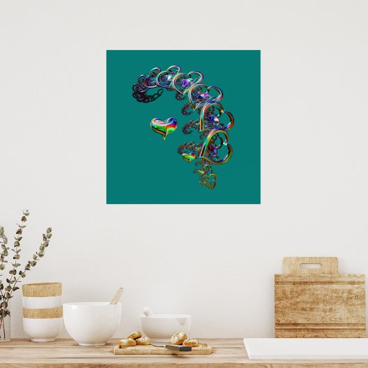 Etherele Hartencascade Poster (Keuken)