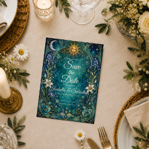 Etherele Himmelse Art Nouveau Bruiloft Save The Date