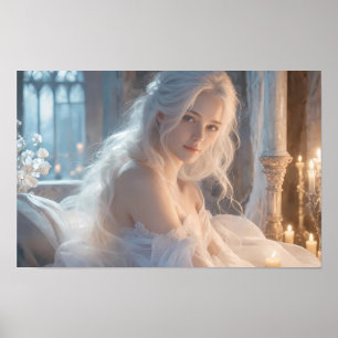 Etherele Kaarsverlichte Reverie Portret Poster