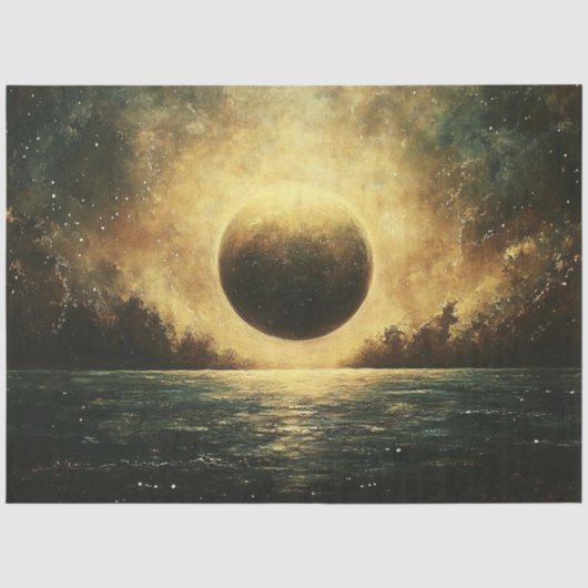 Etherele Kosmische Eclipse Decoupage Tissuepapier (Voorkant)