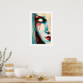 Etherele Kunst Schitterende Vrouw Poster (Keuken)