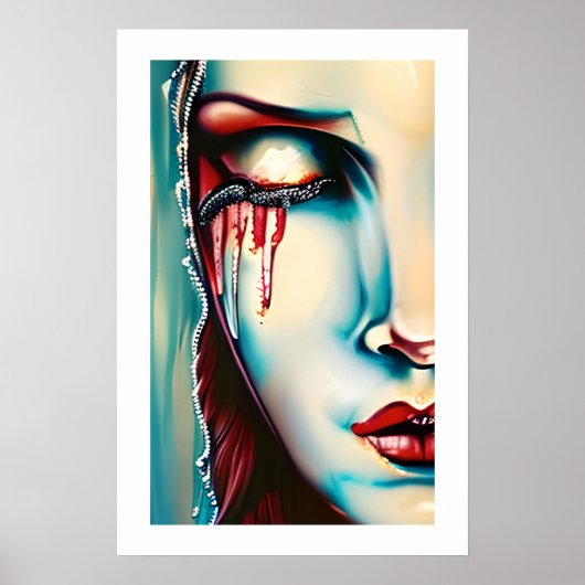 Etherele Kunst Schitterende Vrouw Poster (Voorkant)
