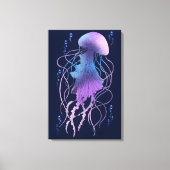 Etherele kwal paarsblauw canvas afdruk (Voorkant)