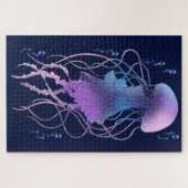 Etherele kwal paarsblauw legpuzzel (Horizontaal)