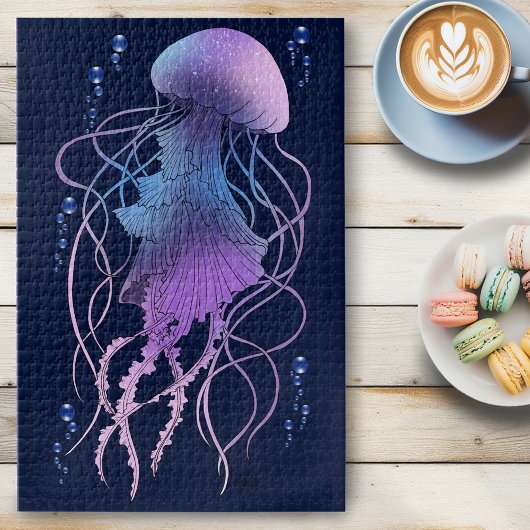 Etherele kwal paarsblauw legpuzzel