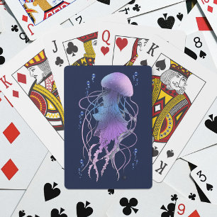 Etherele kwal paarsblauw pokerkaarten