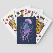 Etherele kwal paarsblauw pokerkaarten (Achterkant)