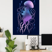 Etherele kwal paarsblauw poster (Thuiskantoor)