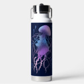 Etherele kwal paarsblauw waterfles (Voorkant)