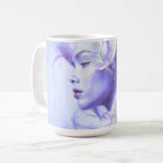 Etherele Lavendel Muze Koffiemok (Voorkant links)