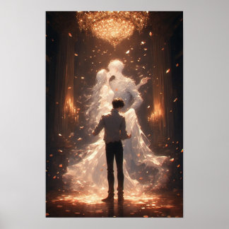 Etherele Liefde bij Kaarslicht Poster
