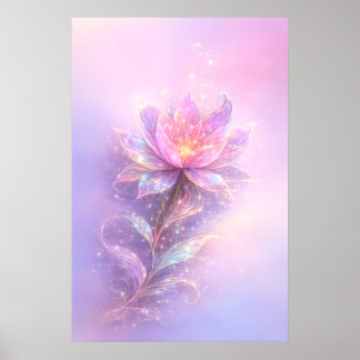 Etherele Lotus Licht Poster