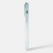 Etherele Mist Ombre Navy Blauwe Waterverf Monogram iPhone Hoesje (Linkerkant)