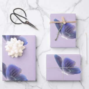 Etherele Paarse Vlinder Esthetische Cadeaupapier
