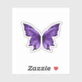 Etherele Paarse Vlinder Esthetische Uitknip Sticker (Vel)