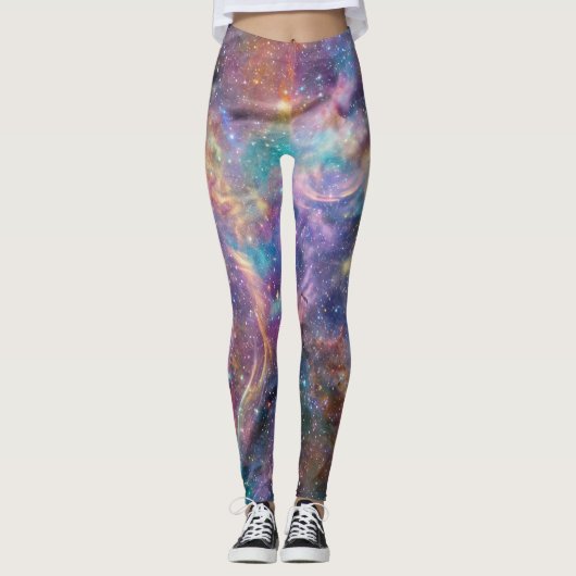 Etherele Pastel Nevelstelsel Leggings (Voorkant)