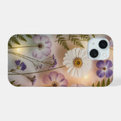 Etherele Persbloem Tuin iPhone 15 Case (Achterkant horizontaal)
