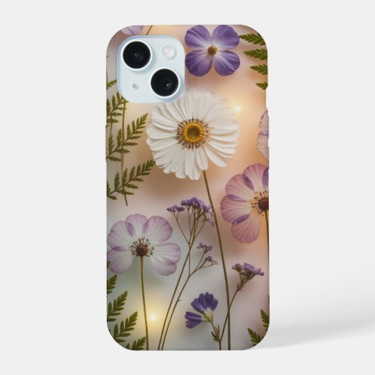 Etherele Persbloem Tuin iPhone 15 Case (Achterkant)