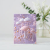 Etherele Pluche Paddenstoelentuin, Zachte Pastel F Briefkaart (Staand voorkant)