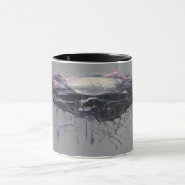 Etherele Schedel Abstract Grunge Donkere Kunst Mok