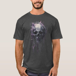Etherele Schedel Abstract Grunge Donkere Kunst T-S T-shirt