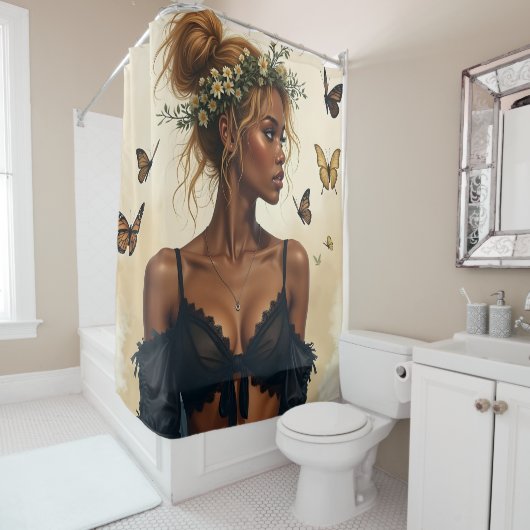 Etherele schoonheid in bloei douchegordijn (In situ)