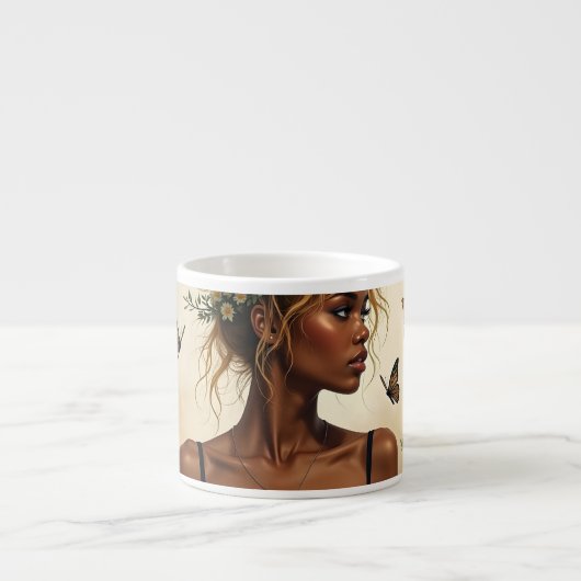 Etherele schoonheid in bloei espresso kop (Voorkant)
