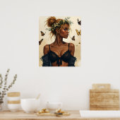 Etherele schoonheid in bloei poster (Keuken)