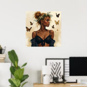 Etherele schoonheid in bloei poster (Thuiskantoor)